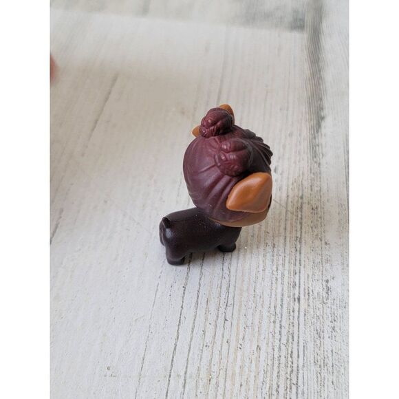 Mini pigtail brown puppy dog pet doll accessory toy figure - Picture 2 of 5